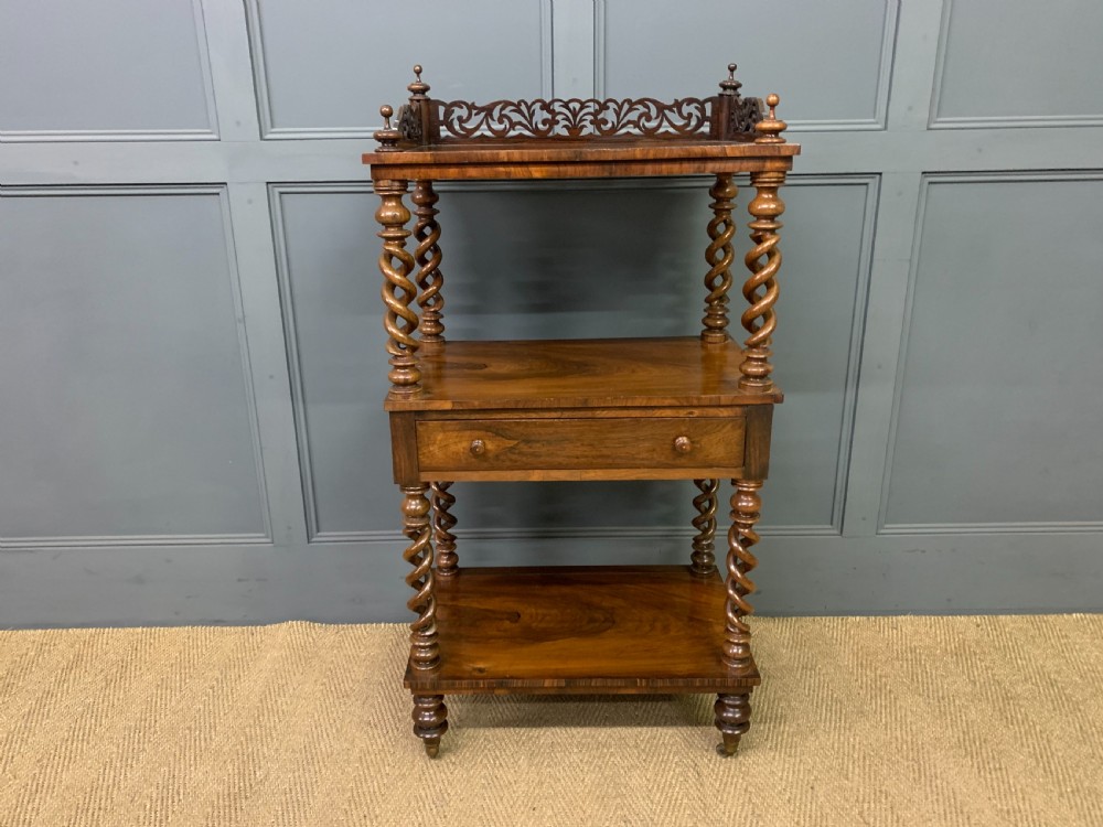 Victorian Rosewood 3 Tier Whatnot View III