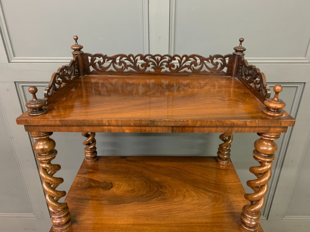 Victorian Rosewood 3 Tier Whatnot View IV