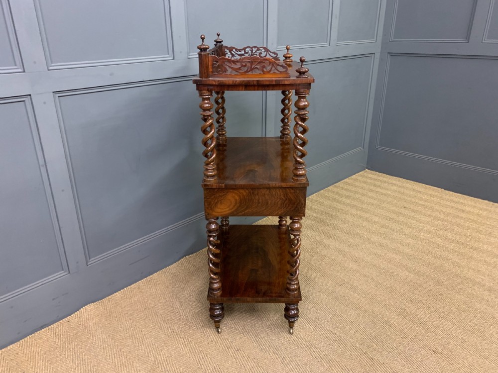 Victorian Rosewood 3 Tier Whatnot View XI