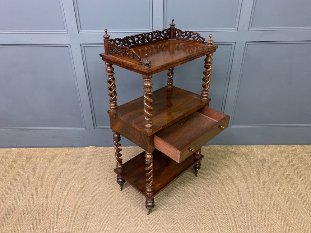 Victorian Rosewood 3 Tier Whatnot View XIII