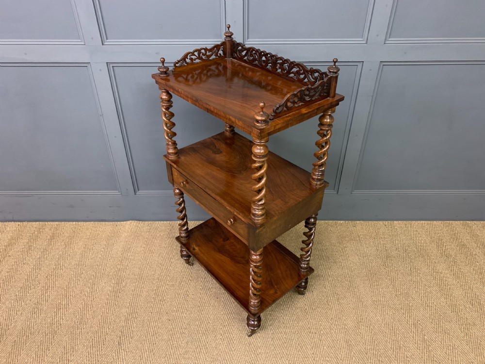 Victorian Rosewood 3 Tier Whatnot View XIV