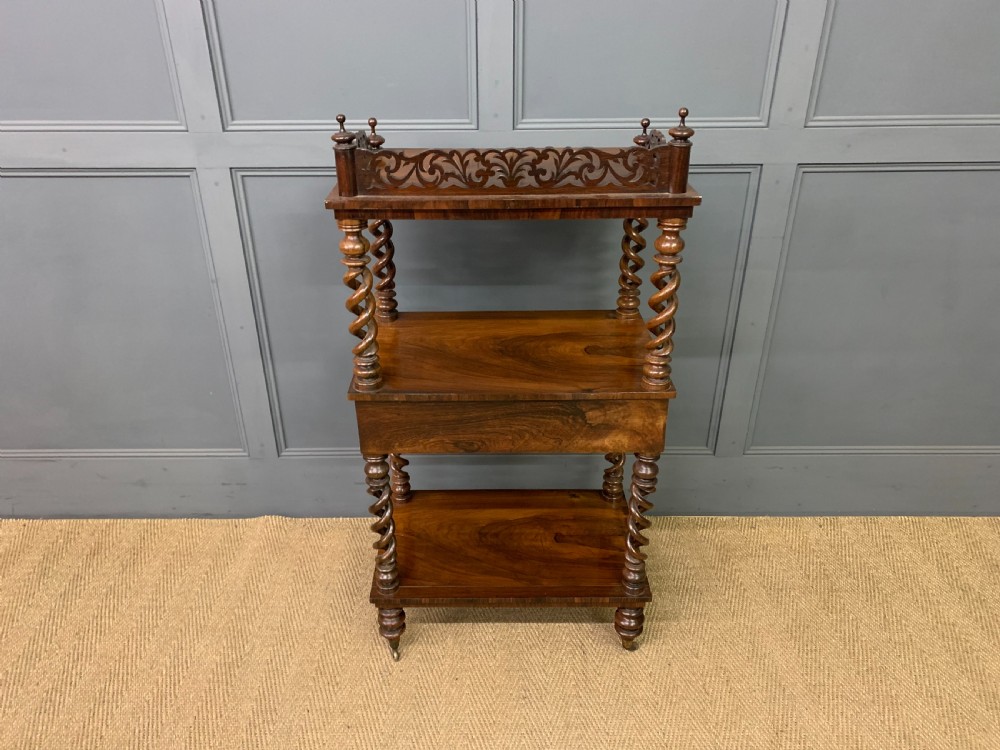 Victorian Rosewood 3 Tier Whatnot View XV