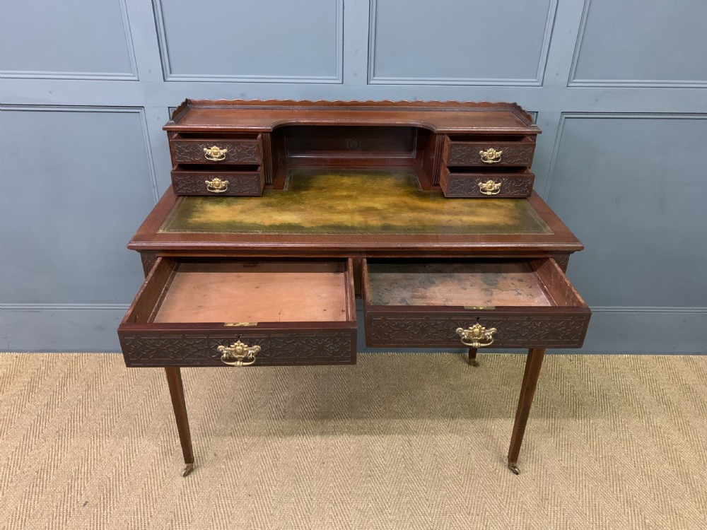 Late Victorian Mahogany Writing Desk View X