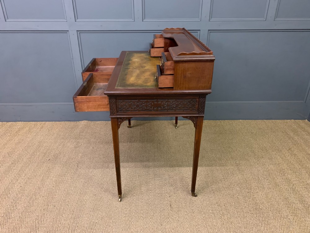 Late Victorian Mahogany Writing Desk View XII
