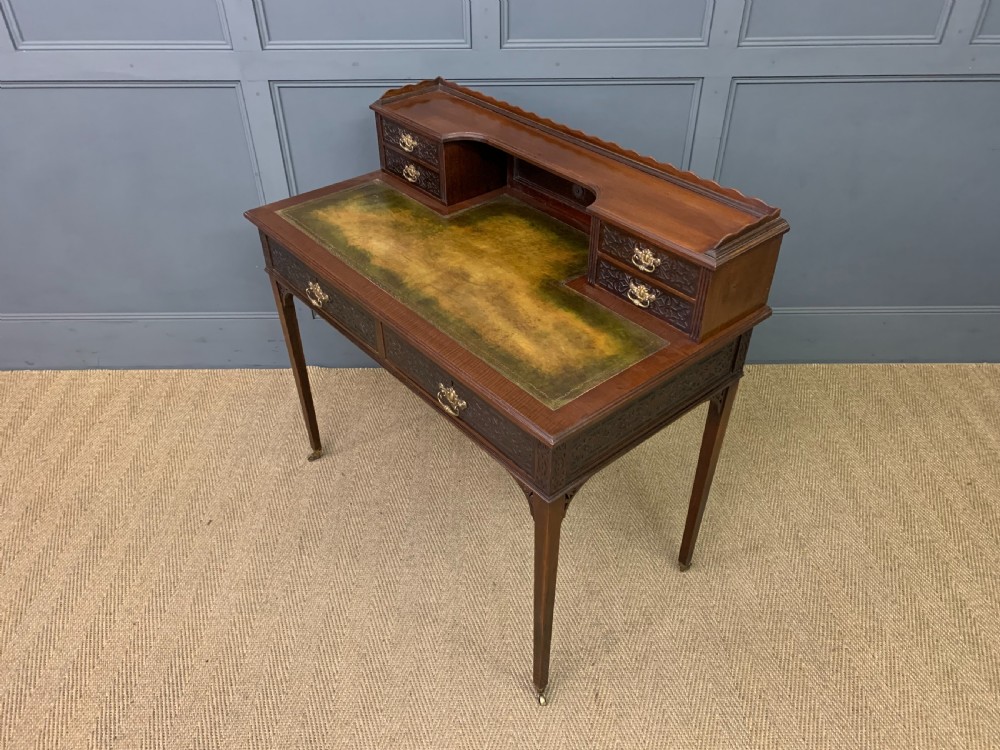 Late Victorian Mahogany Writing Desk View XIII