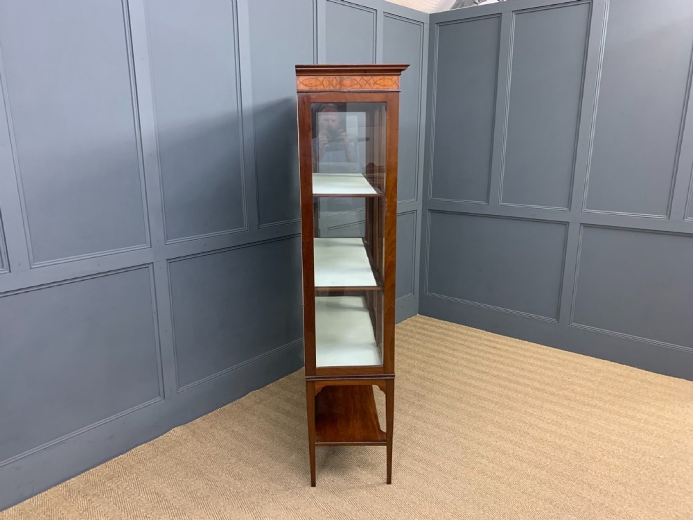 Edwardian Inlaid Mahogany and Satinwood Display Cabinet View IV