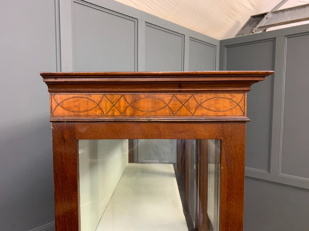 Edwardian Inlaid Mahogany and Satinwood Display Cabinet View VIII