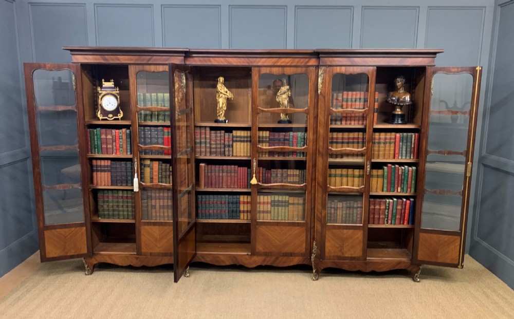 Large Sized French Kingwood Bookcase View V