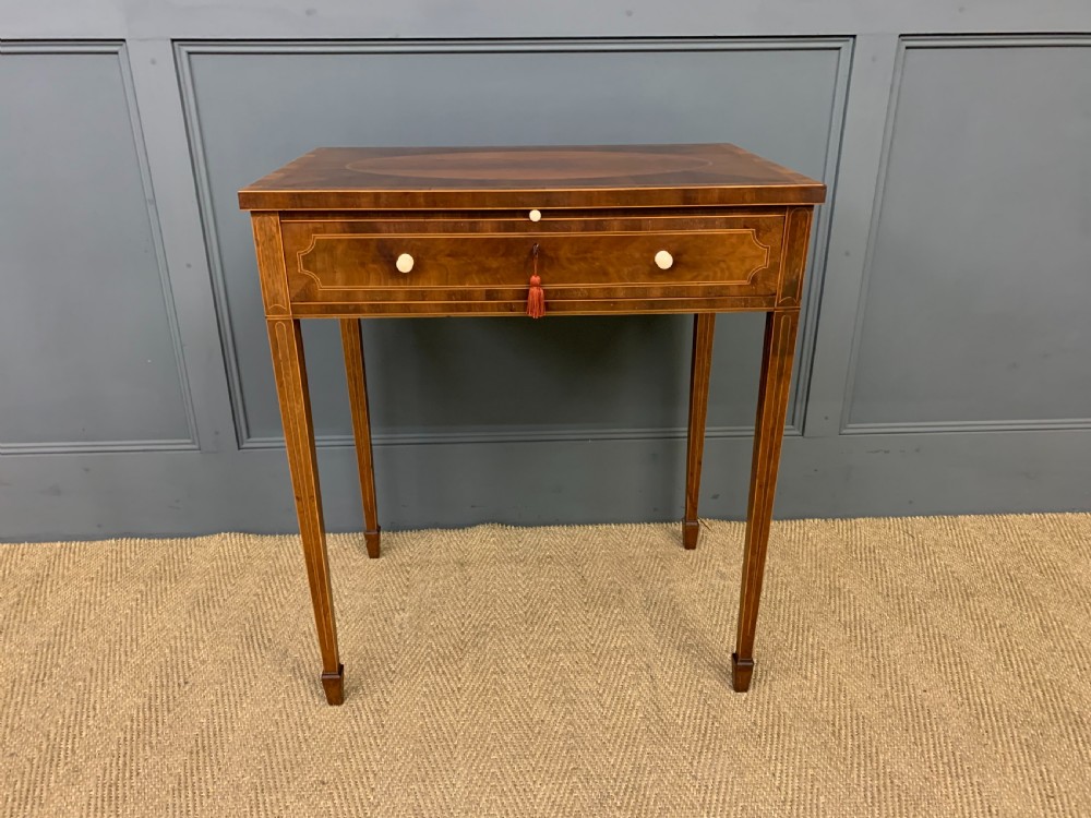 Sheraton Revival Inlaid Mahogany Table View IV