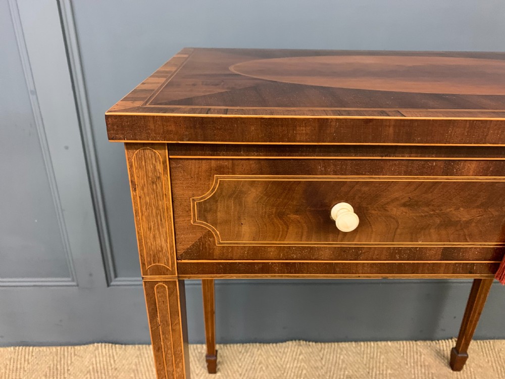 Sheraton Revival Inlaid Mahogany Table View IX