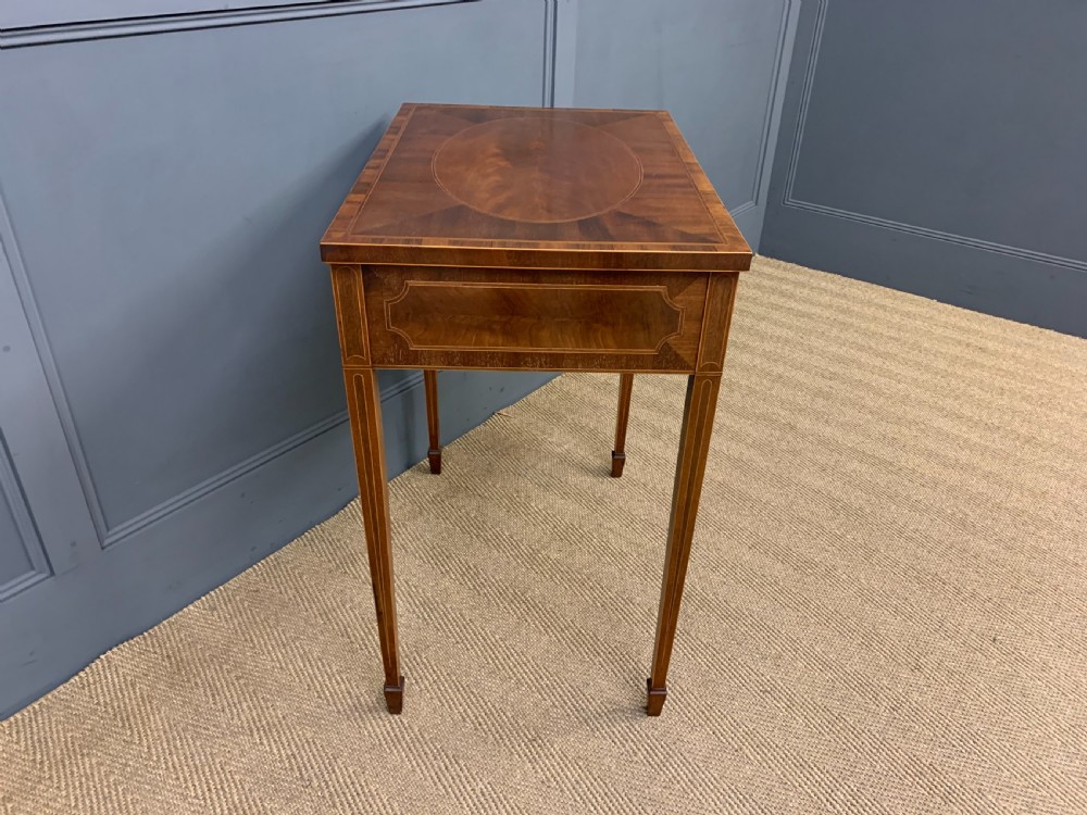 Sheraton Revival Inlaid Mahogany Table View XIV