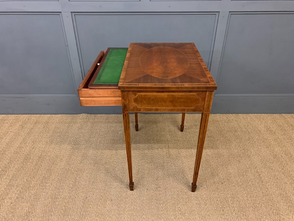 Sheraton Revival Inlaid Mahogany Table View XVIII