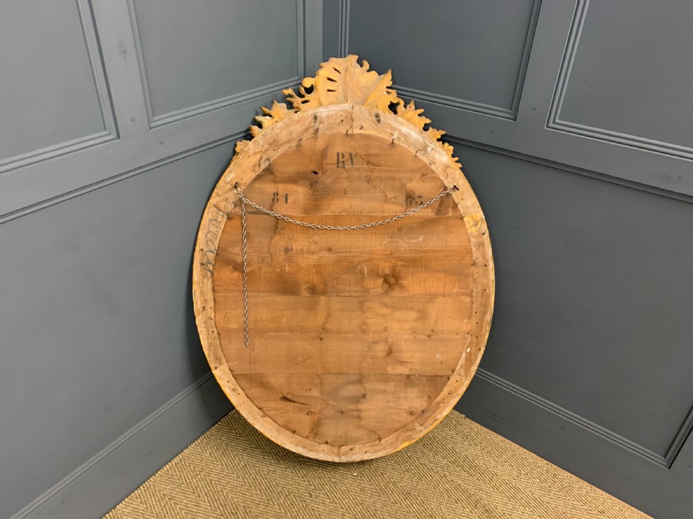 19th Century French Gilt Oval Mirror View IX