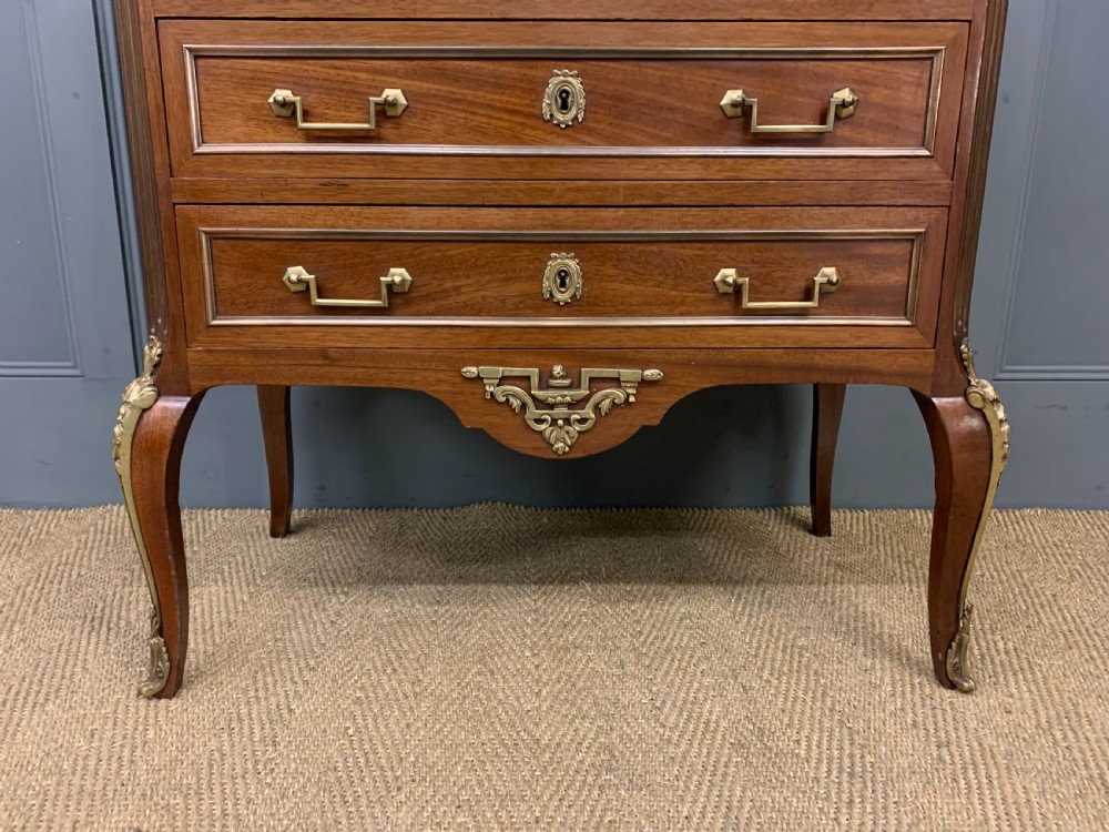 French Marble Topped Mahogany Commode View IV