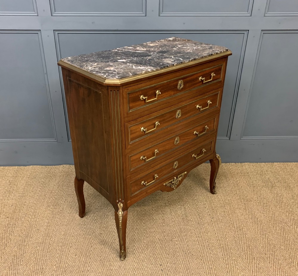 French Marble Topped Mahogany Commode View VIII