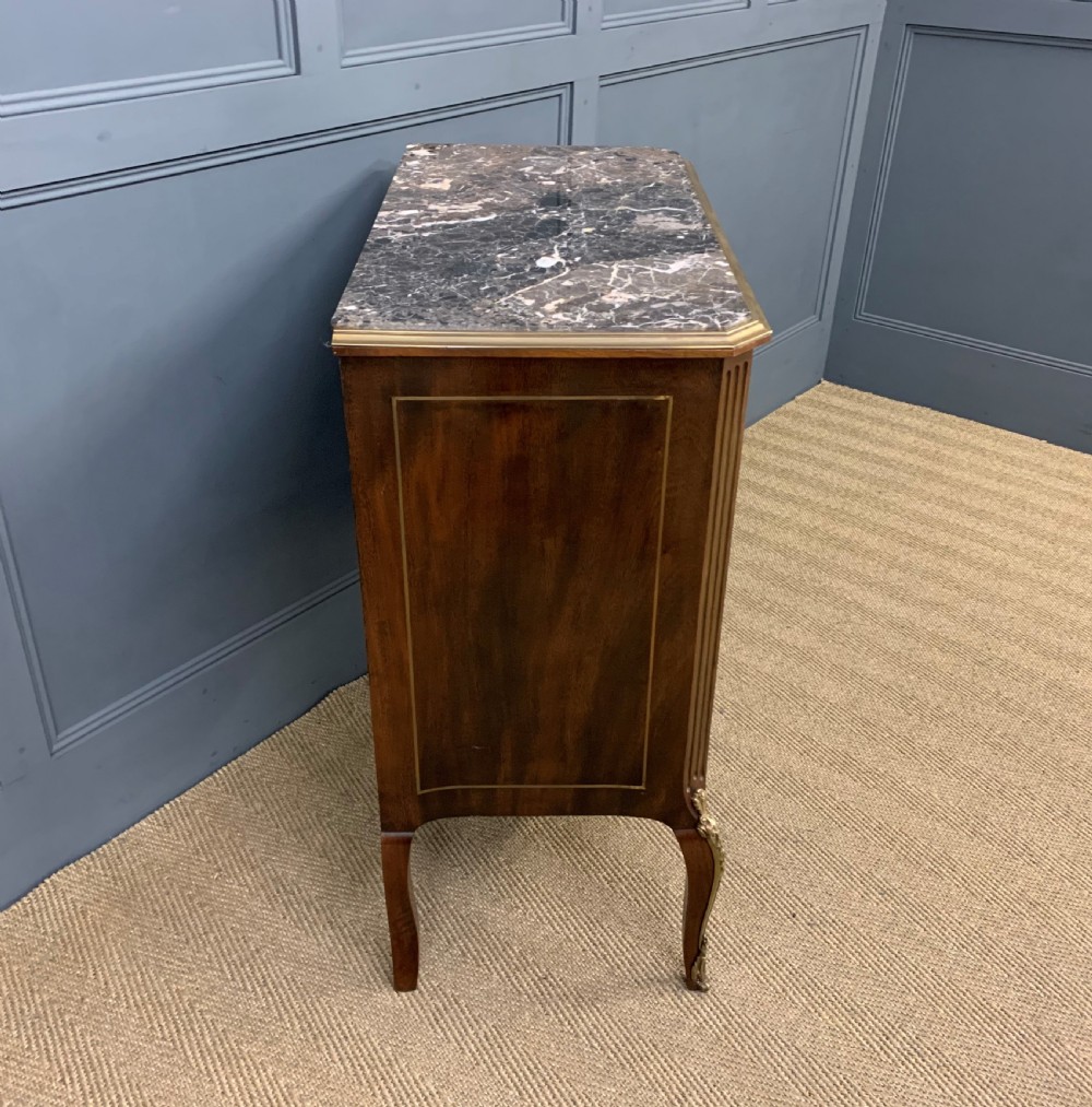 French Marble Topped Mahogany Commode View IX