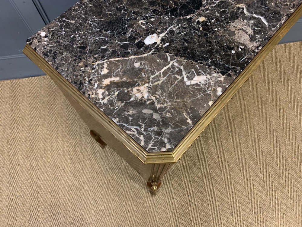 French Marble Topped Mahogany Commode View XII