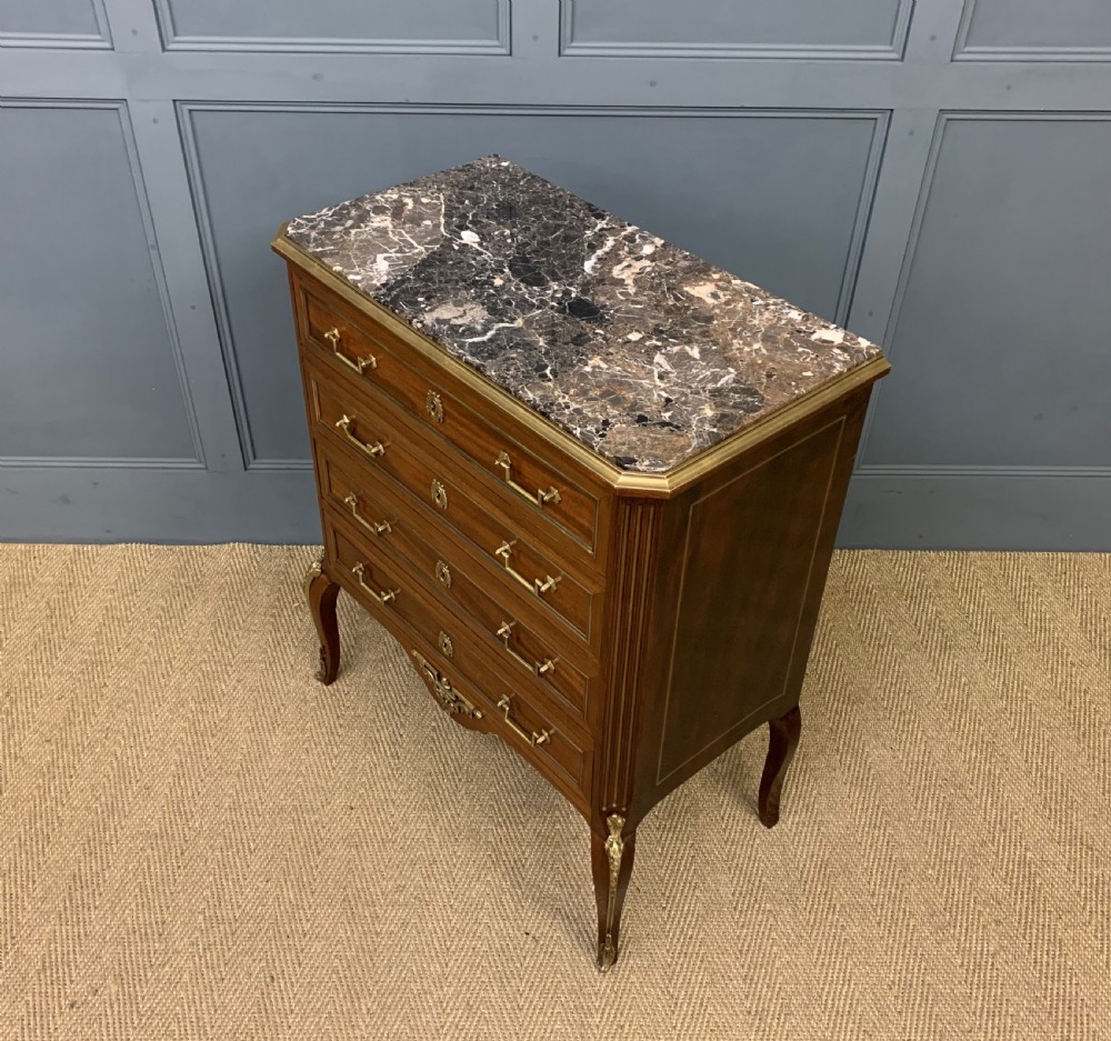 French Marble Topped Mahogany Commode View XV