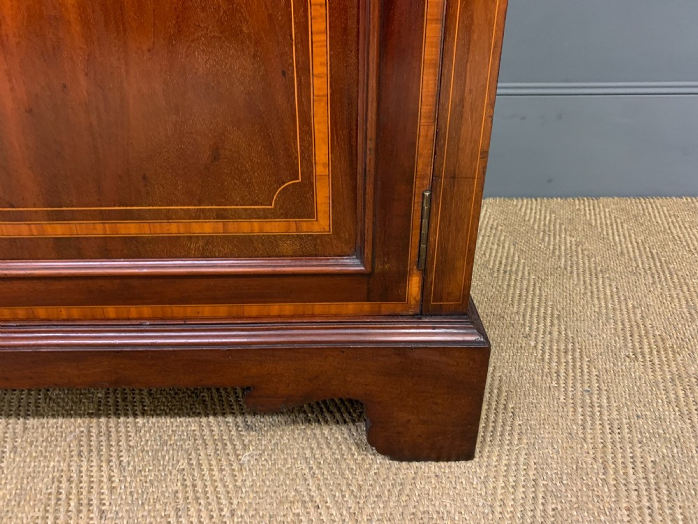 Edwardian Inlaid Mahogany Secretaire Bookcase View X