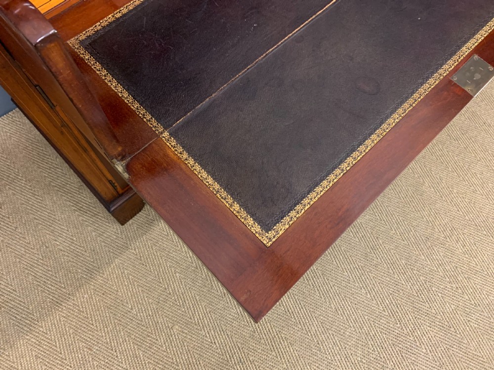 Edwardian Inlaid Mahogany Secretaire Bookcase View XIV