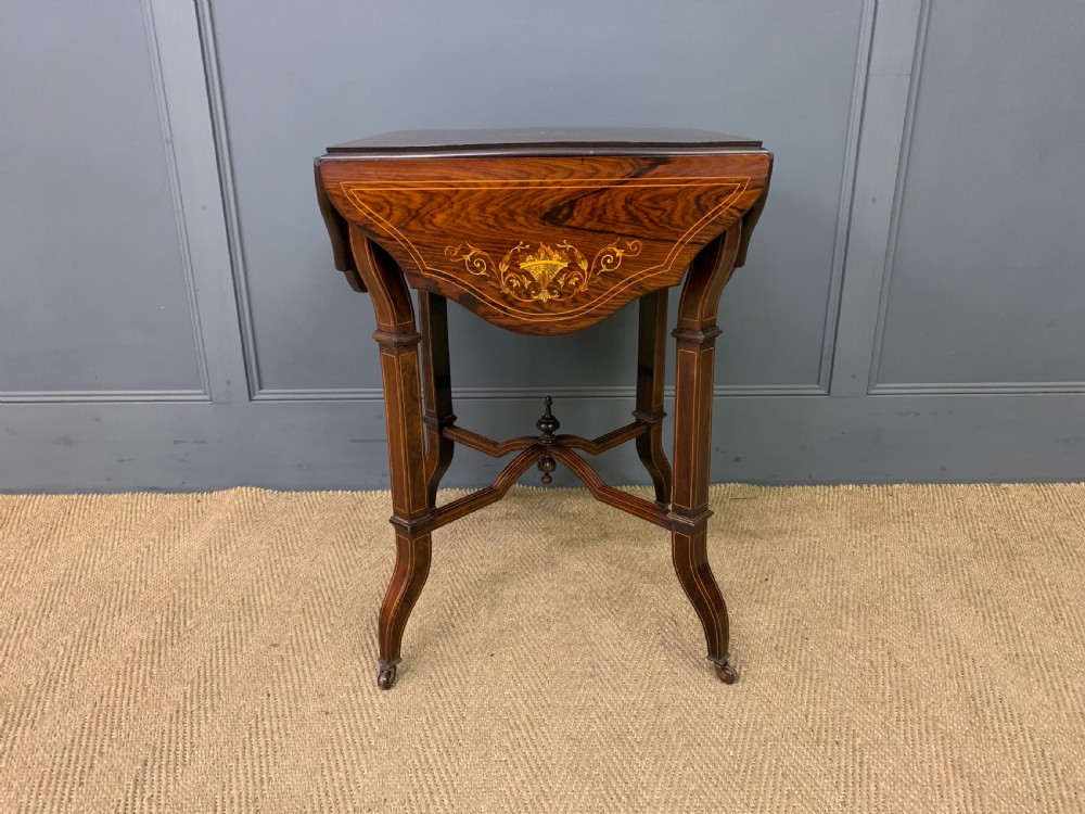 Inlaid Rosewood Flap Table View II