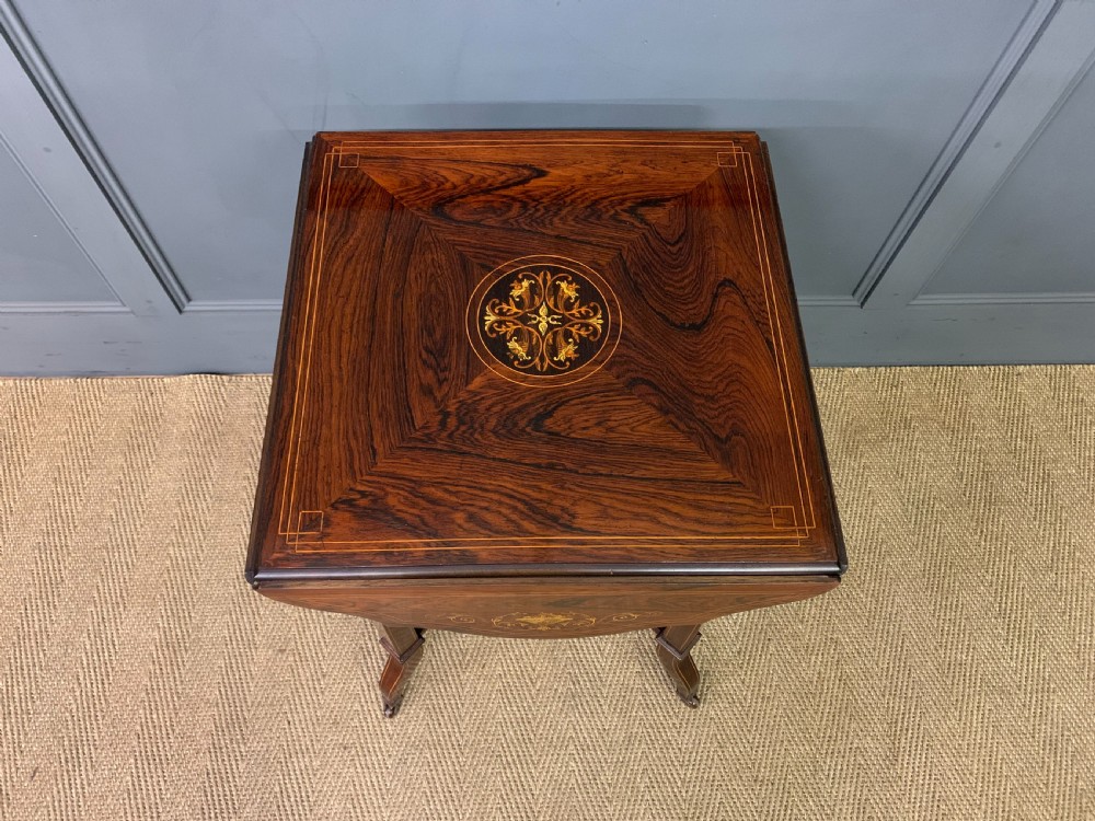 Inlaid Rosewood Flap Table View VI