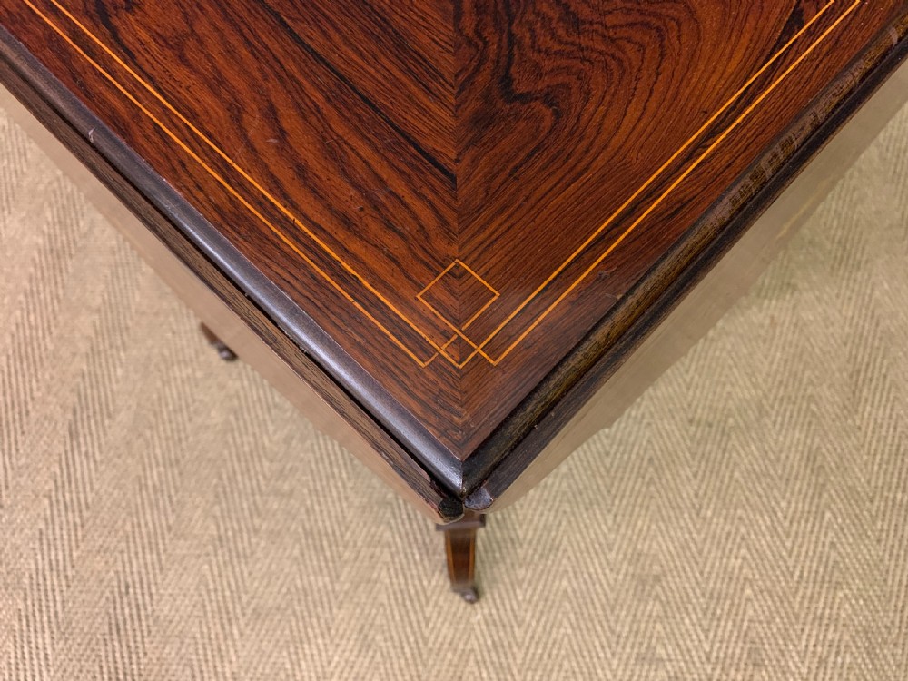 Inlaid Rosewood Flap Table View XI
