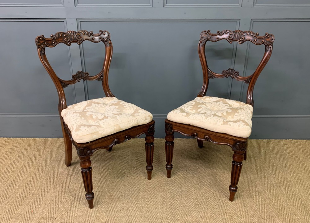 Gillows Pair of Victorian Rosewood Chairs