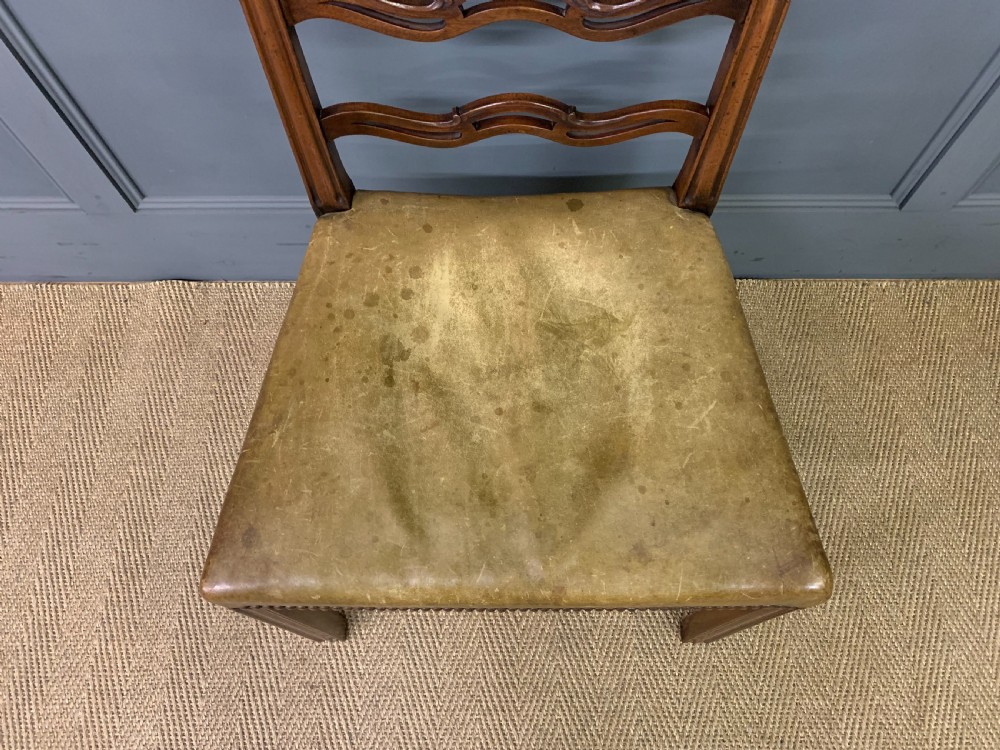Set of 10 Mahogany Ladder Back Dining Chairs View VI