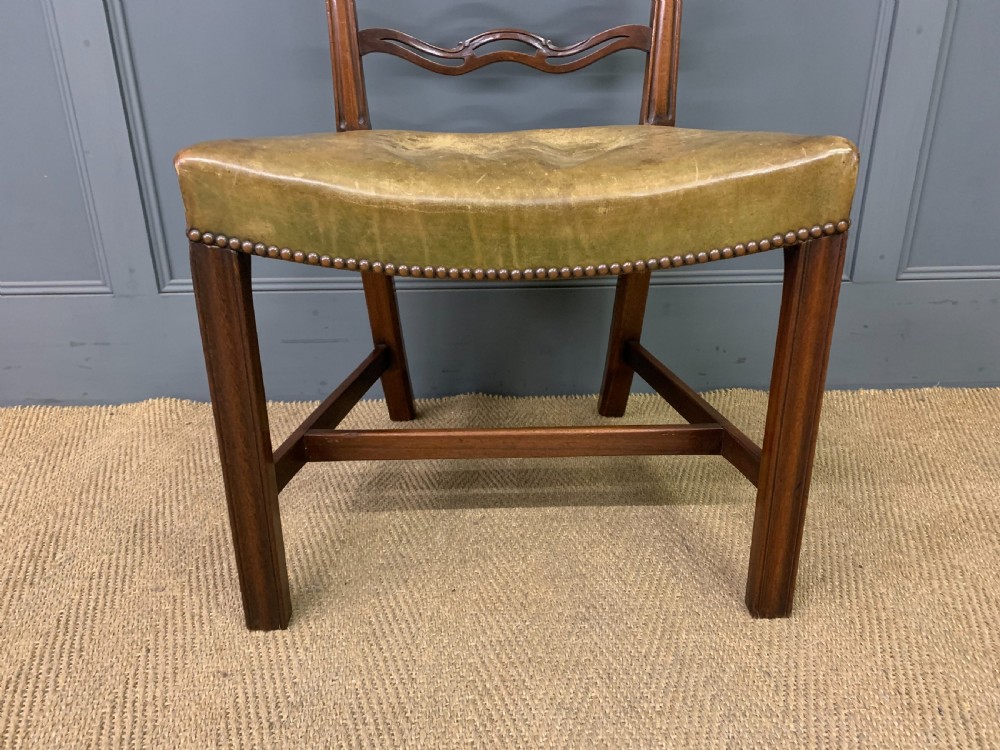 Set of 10 Mahogany Ladder Back Dining Chairs View VII
