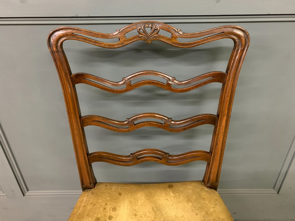 Set of 10 Mahogany Ladder Back Dining Chairs View VIII