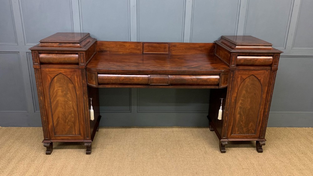 Regency Flame Mahogany Pedestal Sideboard