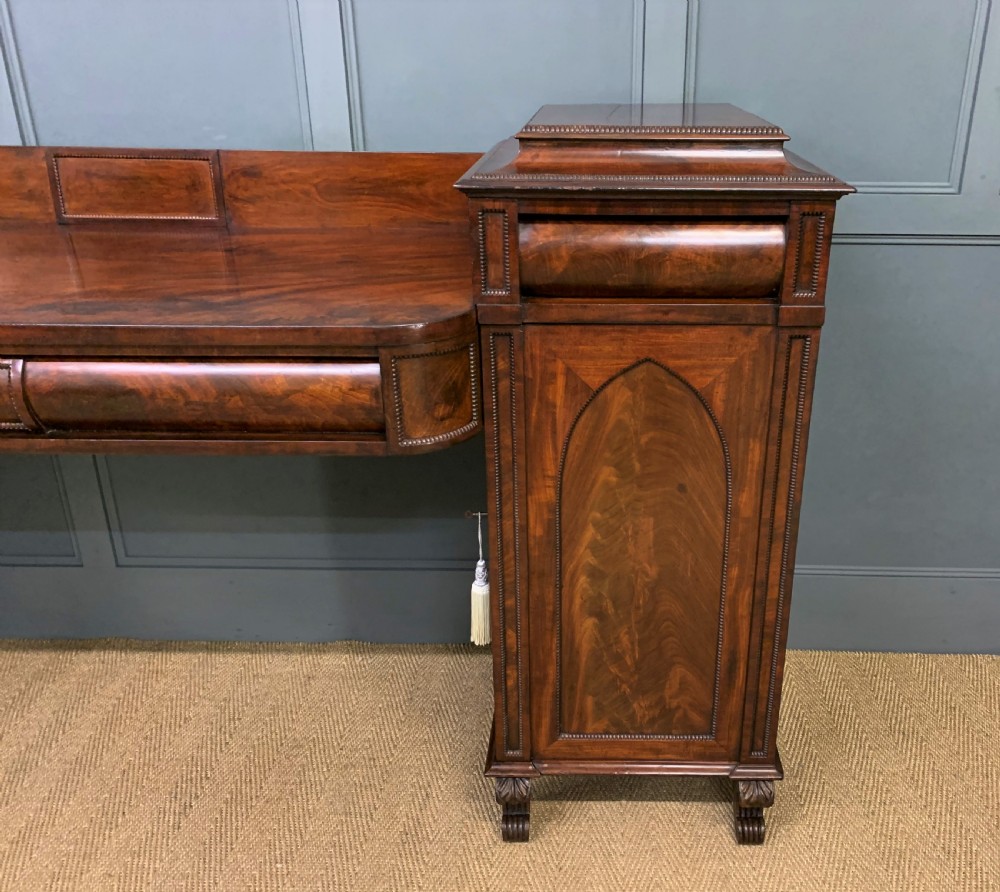 Regency Flame Mahogany Pedestal Sideboard View V