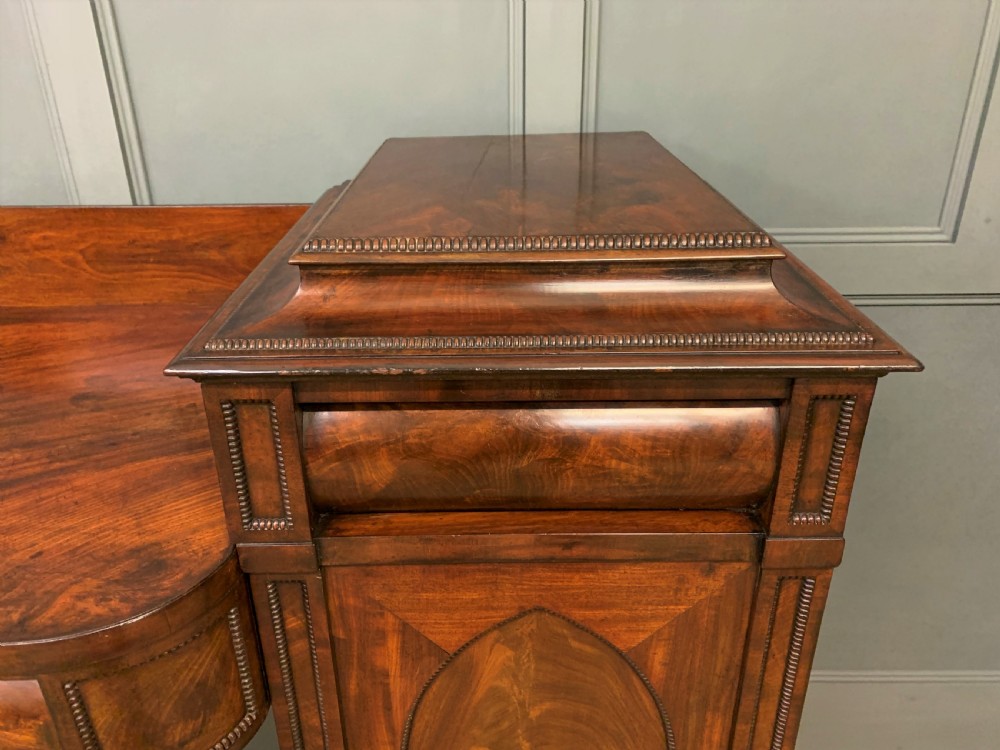 Regency Flame Mahogany Pedestal Sideboard View VI