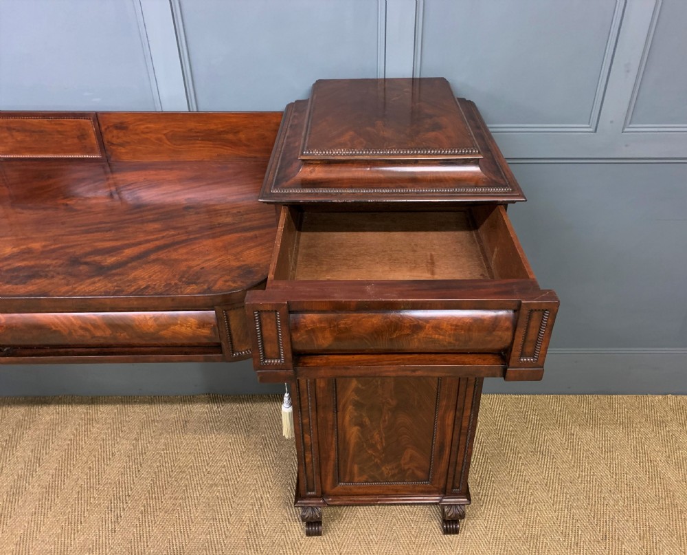 Regency Flame Mahogany Pedestal Sideboard View XI