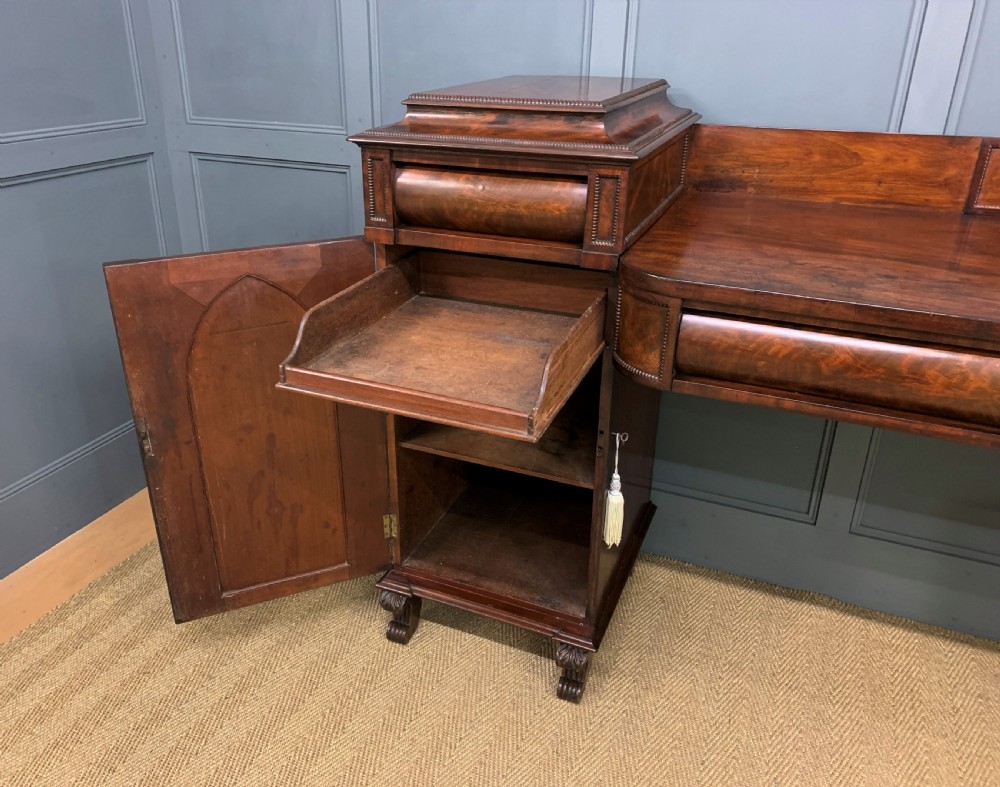 Regency Flame Mahogany Pedestal Sideboard View XVI