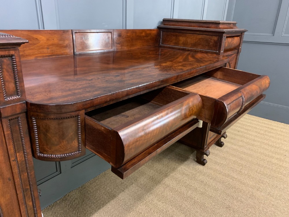 Regency Flame Mahogany Pedestal Sideboard View XIX