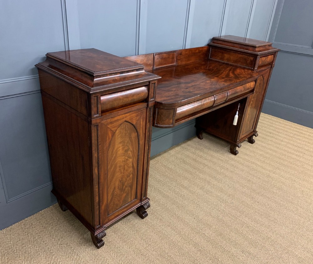 Regency Flame Mahogany Pedestal Sideboard View XX