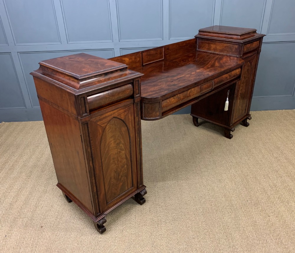 Regency Flame Mahogany Pedestal Sideboard View XXII