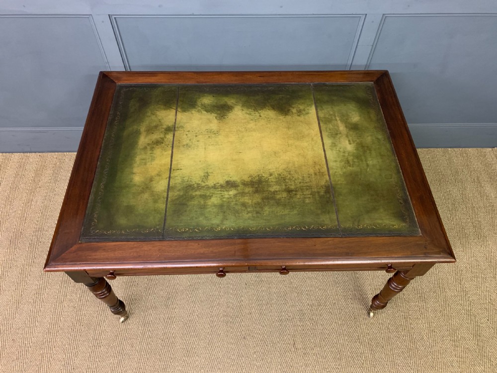 Victorian Mahogany 4 Drawer Partners Writing Table View V