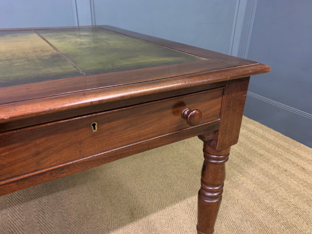 Victorian Mahogany 4 Drawer Partners Writing Table View VIII