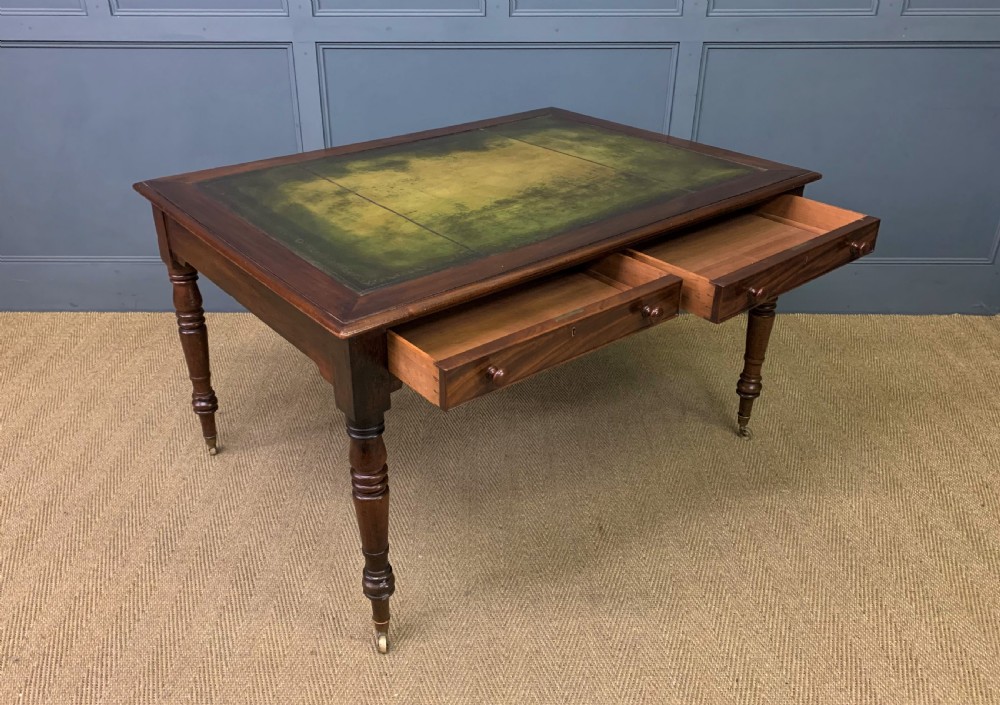Victorian Mahogany 4 Drawer Partners Writing Table View XI