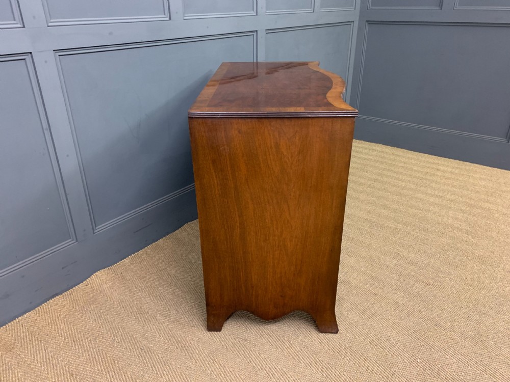 Burr Walnut Serpentine Fronted Chest of Drawers View VIII