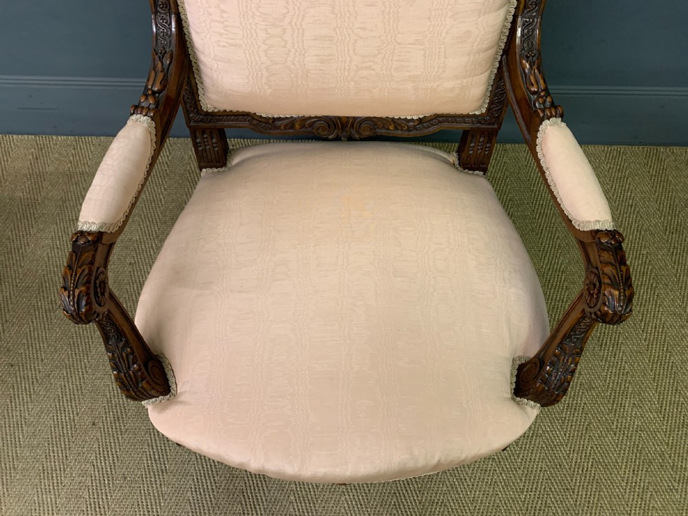 Pair of French Walnut Fauteuils View V