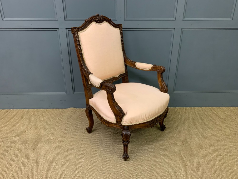 Pair of French Walnut Fauteuils View X