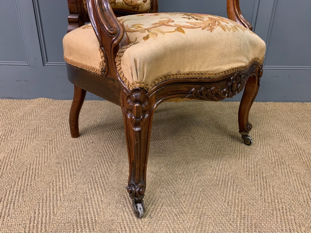 Pair of French Rosewood Fauteuils View IX