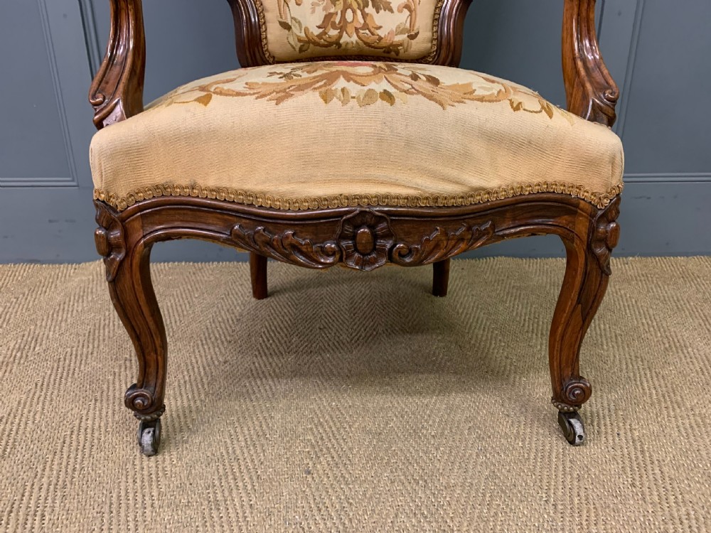 Pair of French Rosewood Fauteuils View XII
