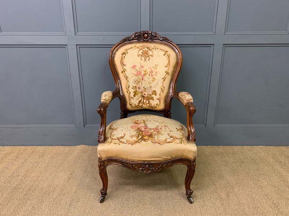 Pair of French Rosewood Armchairs View VI