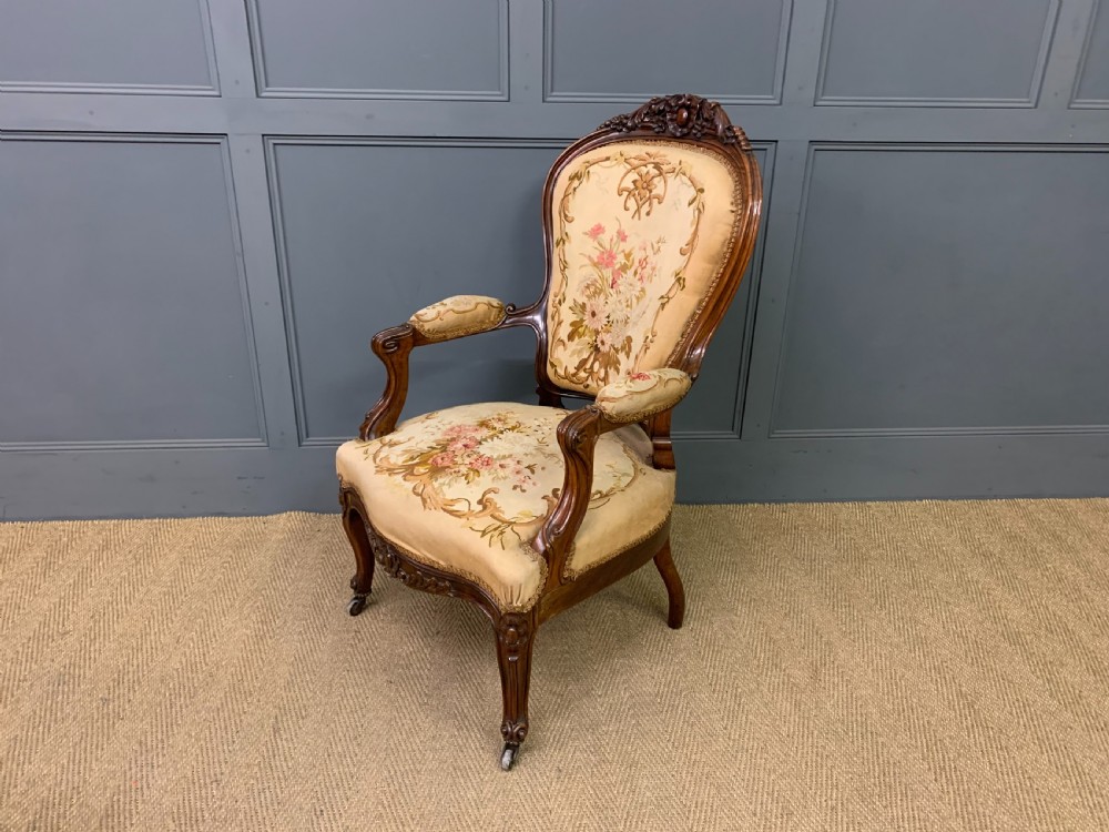 Pair of French Rosewood Armchairs View XI