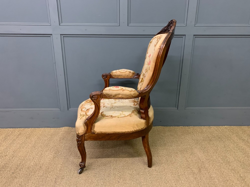 Pair of French Rosewood Armchairs View XIV